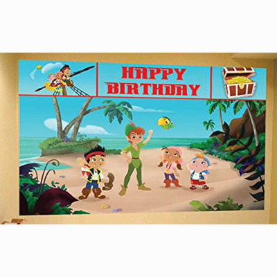 

PARTY PROPZ PIRATE BIRTHDAY DECORATION / BACKDROP 5FT-7FT SET OF 1/PIRATE PARTY SUPPLIES Banner(7 ft, Pack of 1)