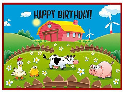 

PARTY PROPZ FARMHOUSE BIRTHDAY DECORATION/ BACKDROP (5FEET-7FEET) SET OF 1/ FARMHOUSE PARTY SUPPLIES/BACKDROP Banner(7 ft, Pack of 1)