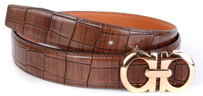 

In Touch Men Formal, Party, Evening Brown Genuine Leather Belt