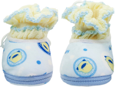 

Neska Moda Happy 0 To 12 Month Baby Booties(Toe to Heel Length - 12 cm Blue)