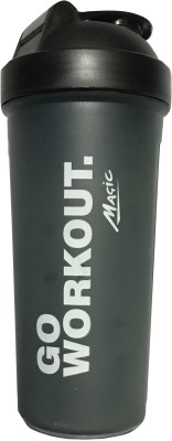 

MNI Grey Gym Shaker Sipper 600 ml bottle 600 ml Shaker(Pack of 1, Grey, Black)