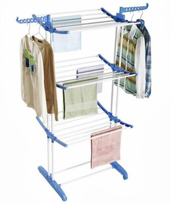 SWK TS-304 Plastic Floor Cloth Dryer Stand(White, Blue)