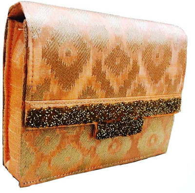 CRAFTBAZAAR Party Orange Clutch