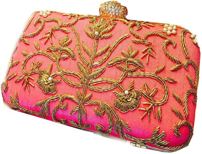 CRAFTBAZAAR Party Pink Clutch