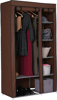 

Auspicious Home Carbon Steel Collapsible Wardrobe(Finish Color - Brown)