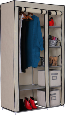 

Auspicious Home Carbon Steel Collapsible Wardrobe(Finish Color - Beige)