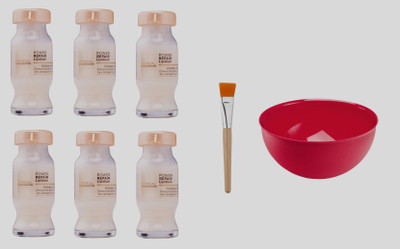 

L'Oreal Paris Imported Power Repair Lipidium Unidose Hair Treatment 10 ml with Mixing Bowl&Brush (Pack of 6)(Set of 8)