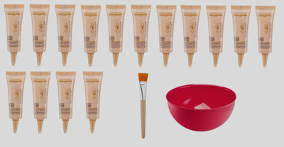 

L'Oreal Paris Imported Primer Repair Lipidium Instant Resurfacing Concentrate Hair Treatment 12 ml with Mixing Bowl&Brush (Pack of 15)(Set of 17)