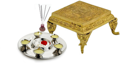 

Lavi Double Walled Diya_01 Stainless Steel (Pack of 5) Table Diya Set(Height: 1.2 inch)