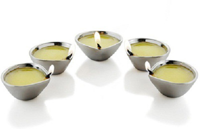 

Lavi Double Walled Diya_01 Stainless Steel (Pack of 5) Table Diya Set(Height: 1.2 inch)