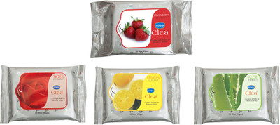 

Ginni Makeup Remover & Cleansing Wet Wipes Combo Set-Aloevera, Rose, Lemon (Pack of 10) & Strawberry (Pack of 30)(Pack of 60)