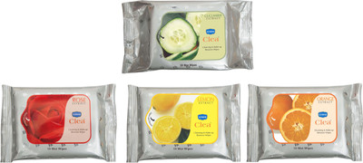 

Ginni Makeup Remover & Cleansing Wet Wipes Combo Set-Orange,Lemon,Rose (Pack of 10) & Cucumber(Pack of 30)(Pack of 60)