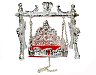 

Nitin collection SILVER METAL CARVING JHULA 1.05 kg Jhula