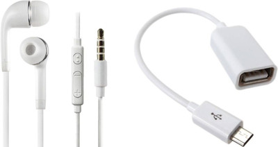DAKRON Headphone Accessory Combo for iBall Andi Avonte 5(White)