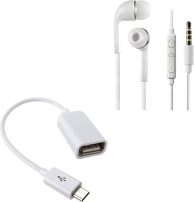 DAKRON Headphone Accessory Combo for Samsung Galaxy J7(White)