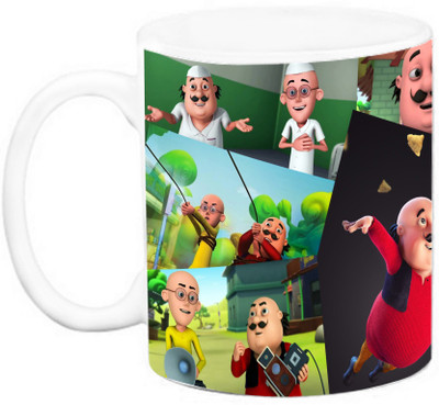 

EFW CARTOON - Kids - Motu patlu (Design 2) Ceramic Mug(325 ml), Multicolor