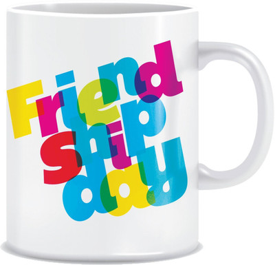 

Everyday Desire Friendship day Colorful Ceramic Coffee ED027 Ceramic Mug(300 ml), Multicolor