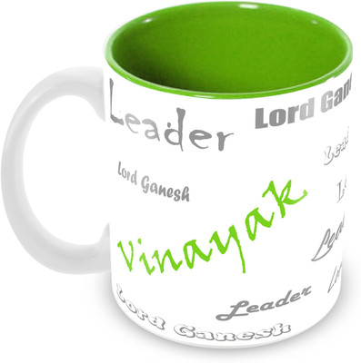 

Tuelip Customize Name "Vinayak" Printed Tea & Coffee (350 ML) Ceramic Mug(350 ml), Multicolor