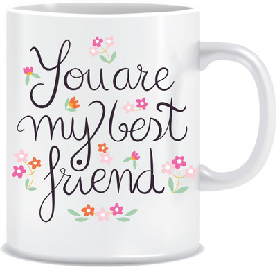 

Everyday Desire Best Friend Ceramic Coffee ED025 Ceramic Mug(300 ml), Multicolor