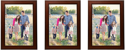 Swadesi Stuff MDF Photo Frame(Brown, 3 Photos)