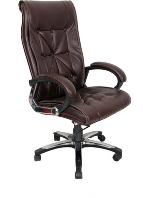 

Ks chairs Leatherette Office Arm Chair(Brown)