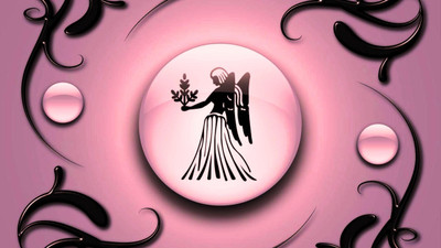 

Zodiac signs Virgo on a pink background with black ornament on quality paper 13x19 Paper Print(19 inch X 13 inch, Rolled)