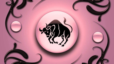 

Zodiac signs Taurus on a pink background with black ornament 112094 on quality paper 13x19 Paper Print(19 inch X 13 inch, Rolled)