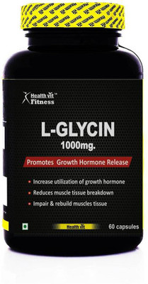 

HealthVit Fitness L-Glycine 1000 mg - 60 Capsules Energy Bars(60 g, Glycine)