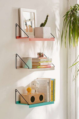 

Qesyas Modern Wall Shelf Set of 3 Iron Wall Shelf(Number of Shelves - 3, Pink, White, Blue)