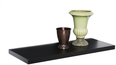 

Qesyas Floating Single Wall Shelf MDF Wall Shelf(Number of Shelves - 1, Black)