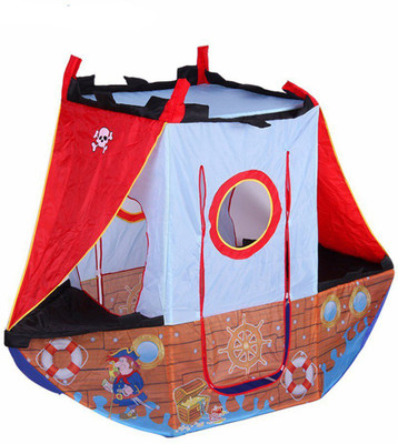 Webby Pirate Ship Indoor and Outdoor Play Tent House with Balls, Washable and Foldable