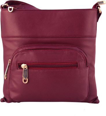 

Lion Heart Girls Casual Maroon PU Sling Bag