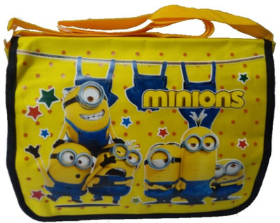 

Must Visit Boys Casual Yellow Nylon Sling Bag