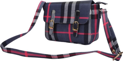 

Whiteflower Girls Casual Black PU Sling Bag