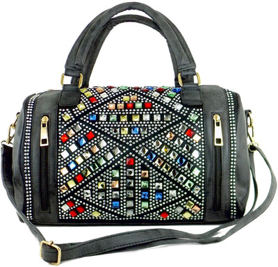 

Ripley Handbags Women Casual Black Leatherette Hand-held Bag