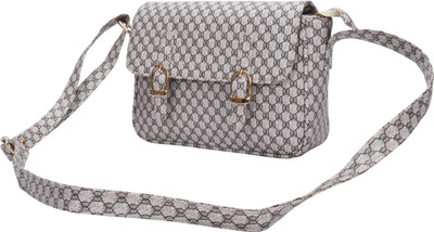 

Whiteflower Girls Casual Beige PU Sling Bag