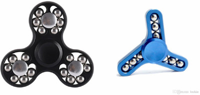 

Montez 18 Ball Black & 9 Ball Blue Metal Fidget Spinner Toy(Multicolor)