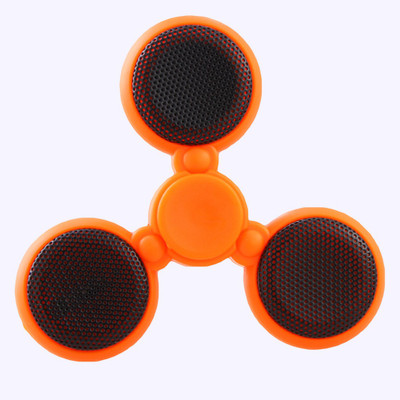 

ShopyBucket New Wireless Hand Spinner Music Card Coloured Spiner Flash Light Fidget Tri-Spinner Finger Desk Toys-6(Orange)