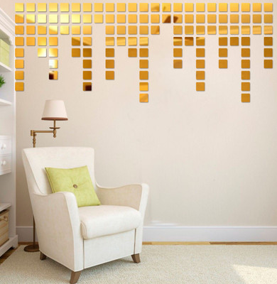 naveed arts  Acrylic sticker Sticker(Pack of 100, Gold