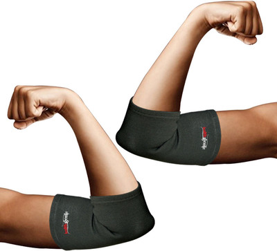 

Healthgenie Elbow Support For Premium Compression And Pain Relief – 1 Pair, Large Elbow Support(Grey