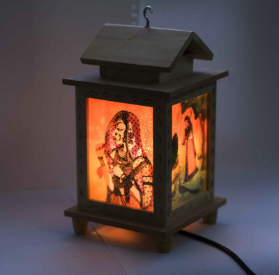 

Craftkriti Hut Shaped Table Lamp(17 cm, Multicolor)