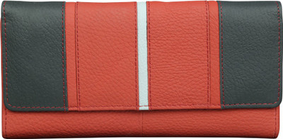 

Style 98 Women Black, Red Genuine Leather Wrist Wallet(11 Card Slots)