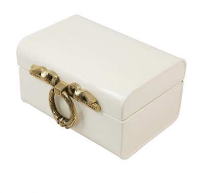 

Elan Metal Trunk(Finish and Fabric Color - Off White)