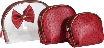 

Pretty Krafts Venetia Makeup, travel, tolietreis, Vanity, jejwellery Vanity Box(Maroon)