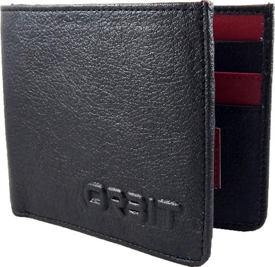 

Orbit Men Black, Red Genuine Leather, Fabric Wallet(6 Card Slots)