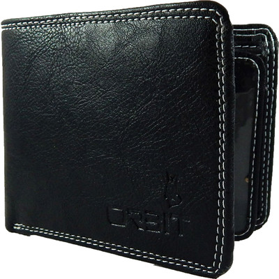 

Orbit Men Black Genuine Leather, Fabric Wallet(5 Card Slots)