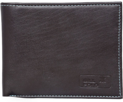 

Bill Fold Artistic Leather Men Brown Genuine Leather Wallet(8 Card Slots)