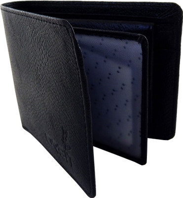 

Orbit Men Black Genuine Leather, Fabric Wallet(6 Card Slots)