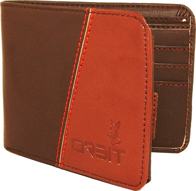 

Orbit Men Brown Genuine Leather, Fabric Wallet(8 Card Slots)
