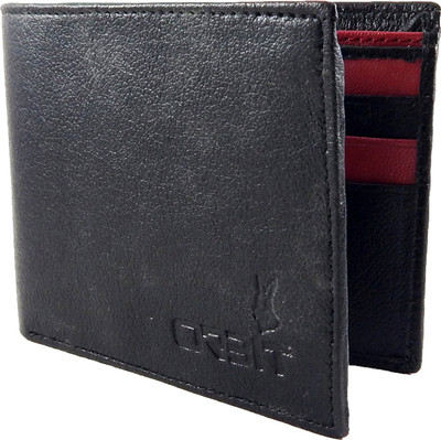 

Orbit Men Black Genuine Leather, Fabric Wallet(5 Card Slots)